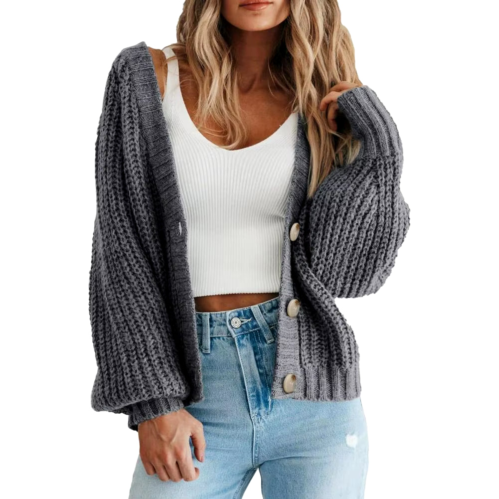 Women Cardigan Sweater Women Casual Cardigan Stylish Women'S Chunky Knit Cardigan Fall/Winter Open Front Sweater with for Modern