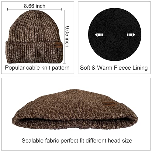 INSISMY. Knitted  Men's Hat, Scarf and Touch Screen Gloves Set