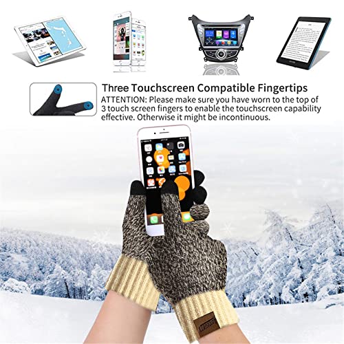 INSISMY. Knitted  Men's Hat, Scarf and Touch Screen Gloves Set