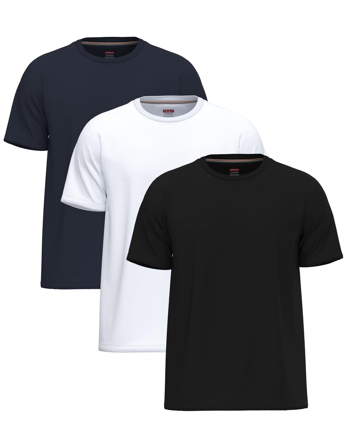 3 Pack T-Shirts for Men 100% Cotton |Premium Plain Crew Neck Mens