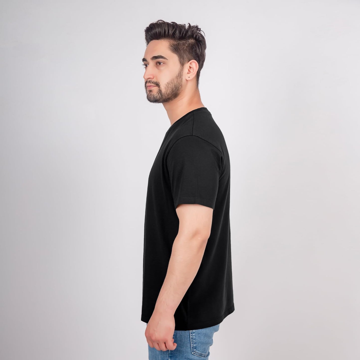 3 Pack T-Shirts for Men 100% Cotton |Premium Plain Crew Neck Mens