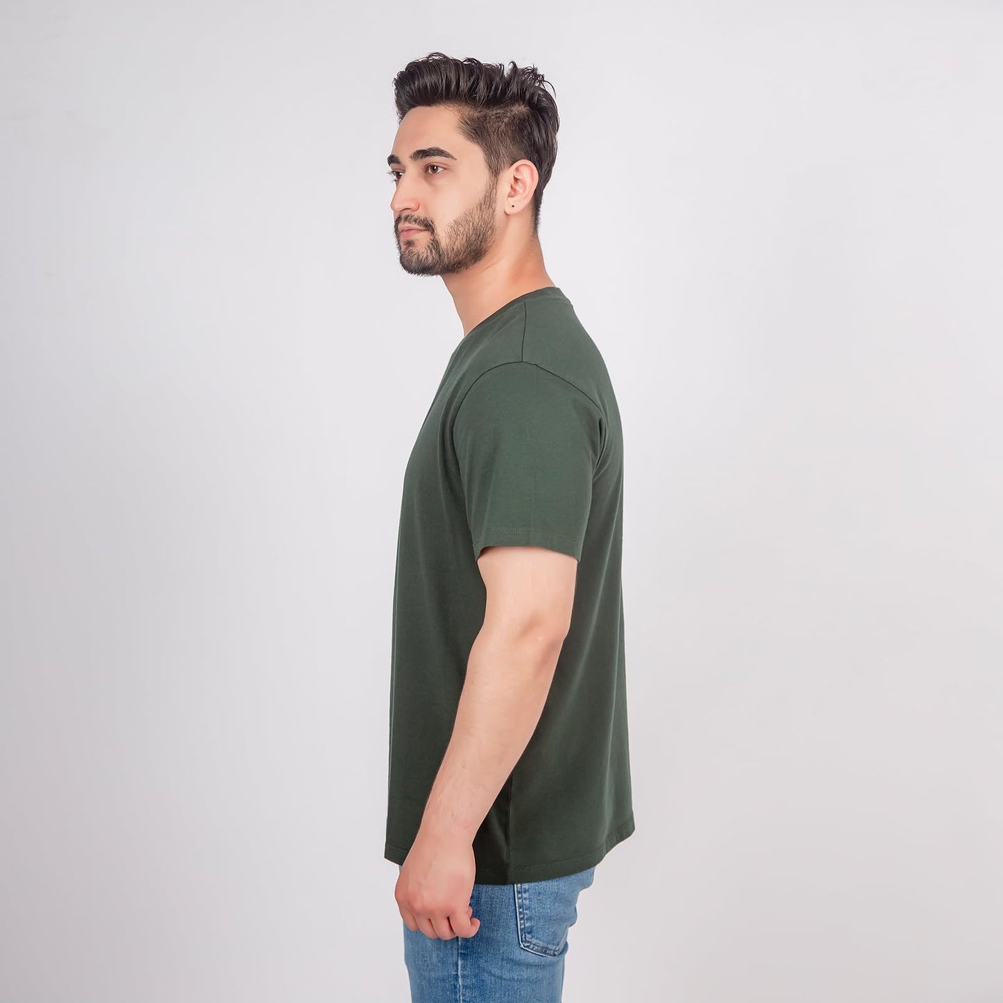 3 Pack T-Shirts for Men 100% Cotton |Premium Plain Crew Neck Mens