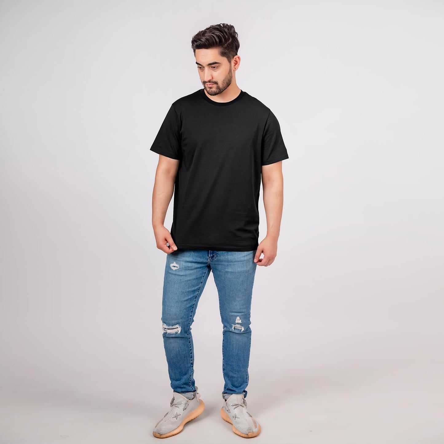 3 Pack T-Shirts for Men 100% Cotton |Premium Plain Crew Neck Mens