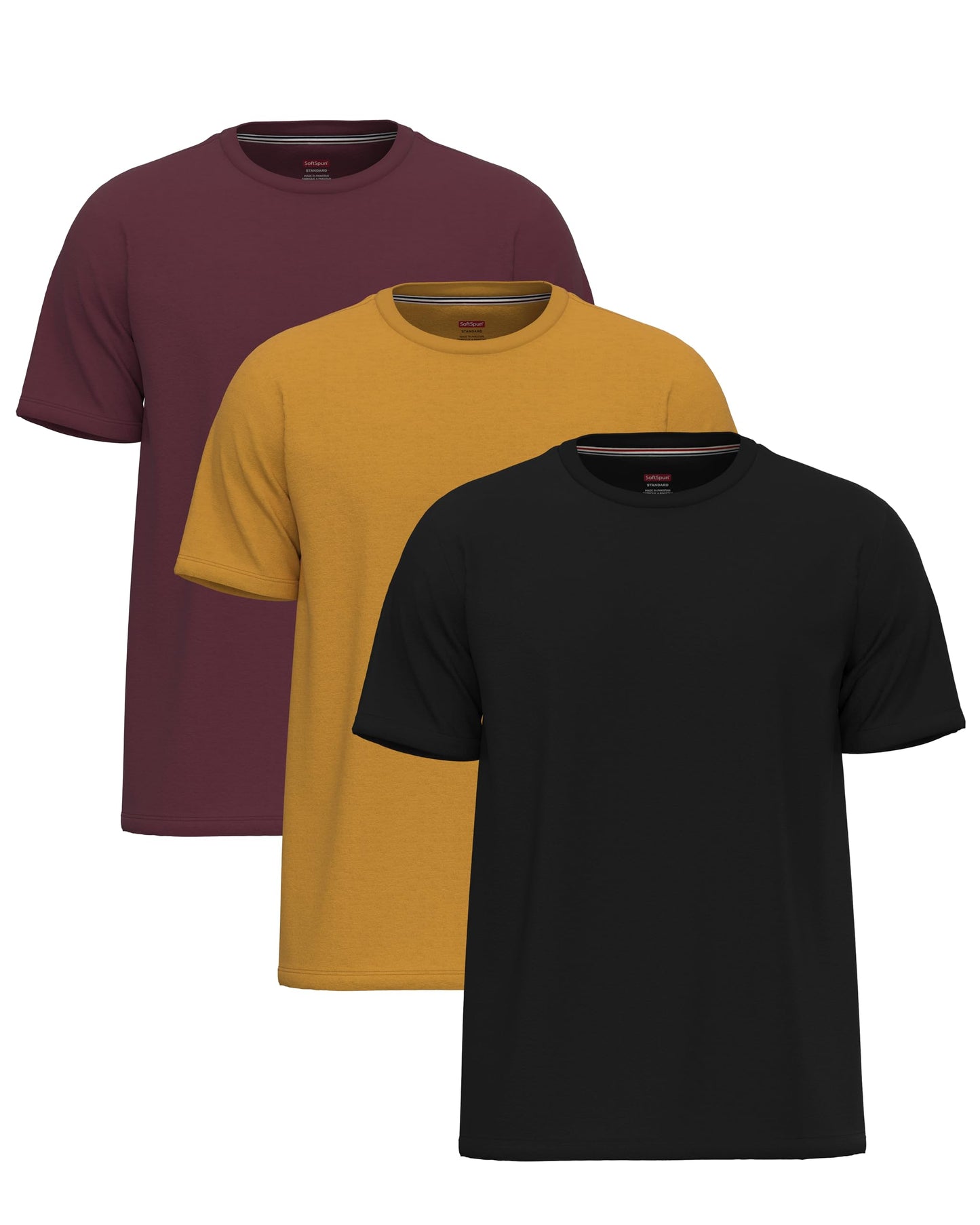 3 Pack T-Shirts for Men 100% Cotton |Premium Plain Crew Neck Mens