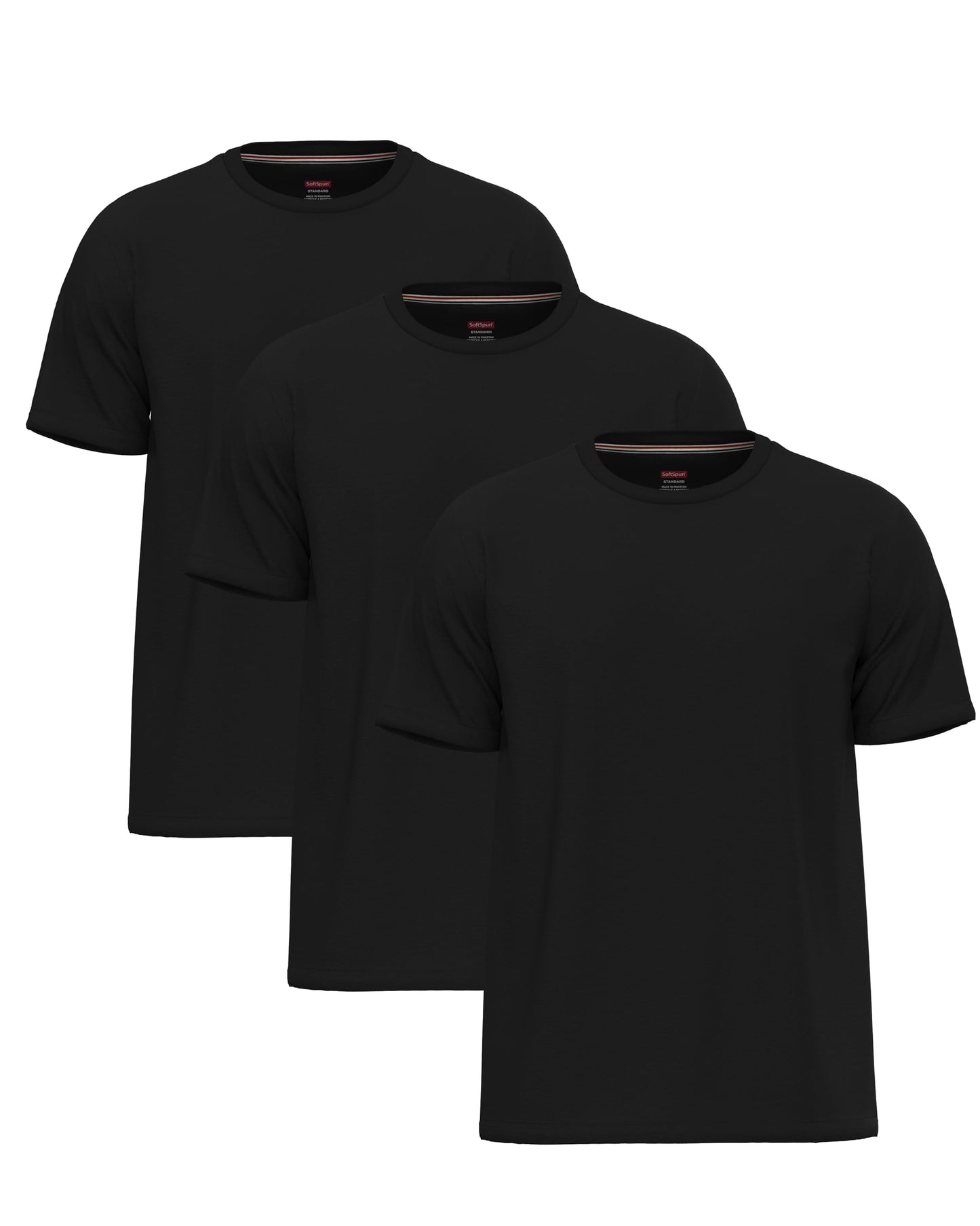 3 Pack T-Shirts for Men 100% Cotton |Premium Plain Crew Neck Mens