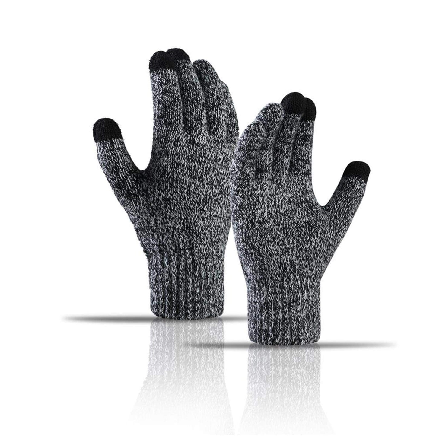 INSISMY. Knitted  Men's Hat, Scarf and Touch Screen Gloves Set