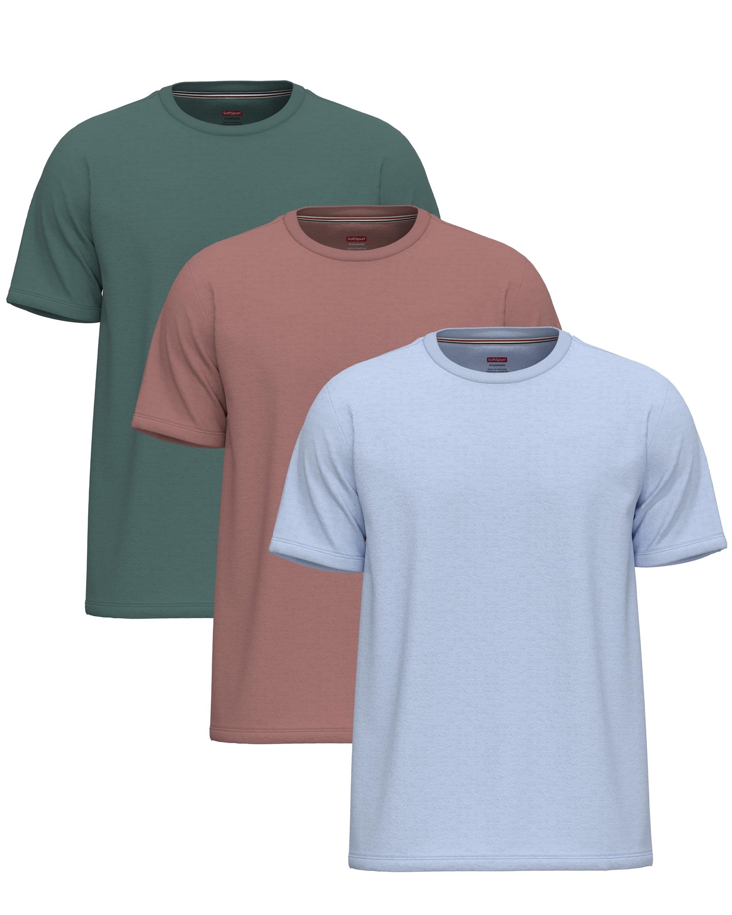 3 Pack T-Shirts for Men 100% Cotton |Premium Plain Crew Neck Mens