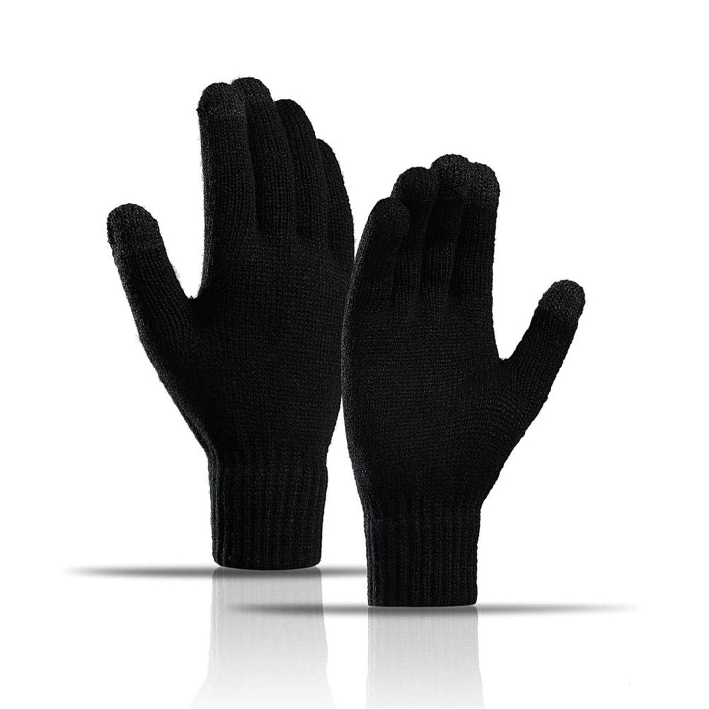 INSISMY. Knitted  Men's Hat, Scarf and Touch Screen Gloves Set