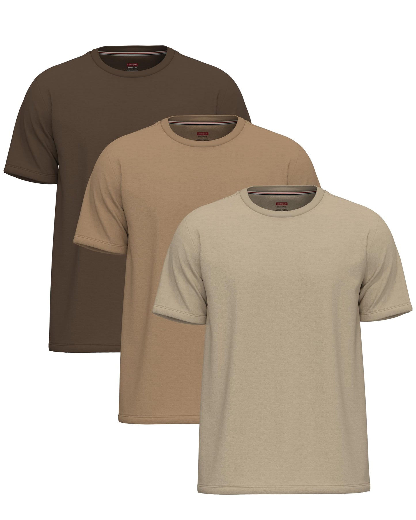 3 Pack T-Shirts for Men 100% Cotton |Premium Plain Crew Neck Mens