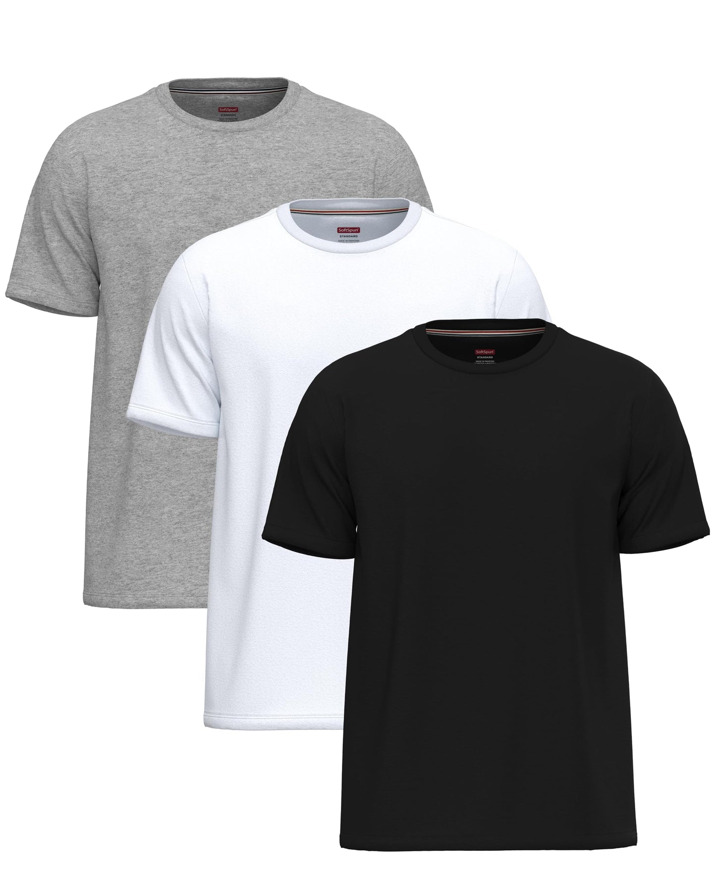 3 Pack T-Shirts for Men 100% Cotton |Premium Plain Crew Neck Mens