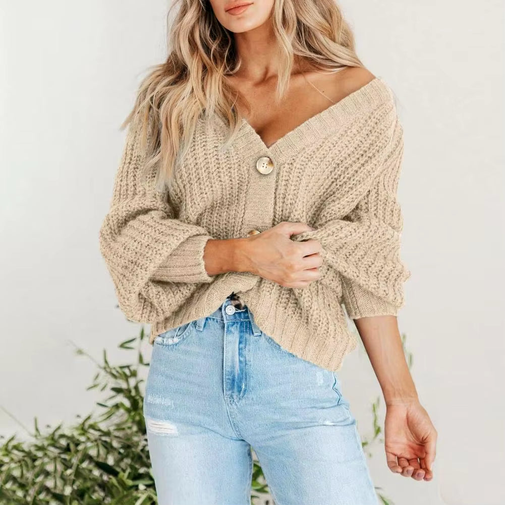 Women Cardigan Sweater Women Casual Cardigan Stylish Women'S Chunky Knit Cardigan Fall/Winter Open Front Sweater with for Modern