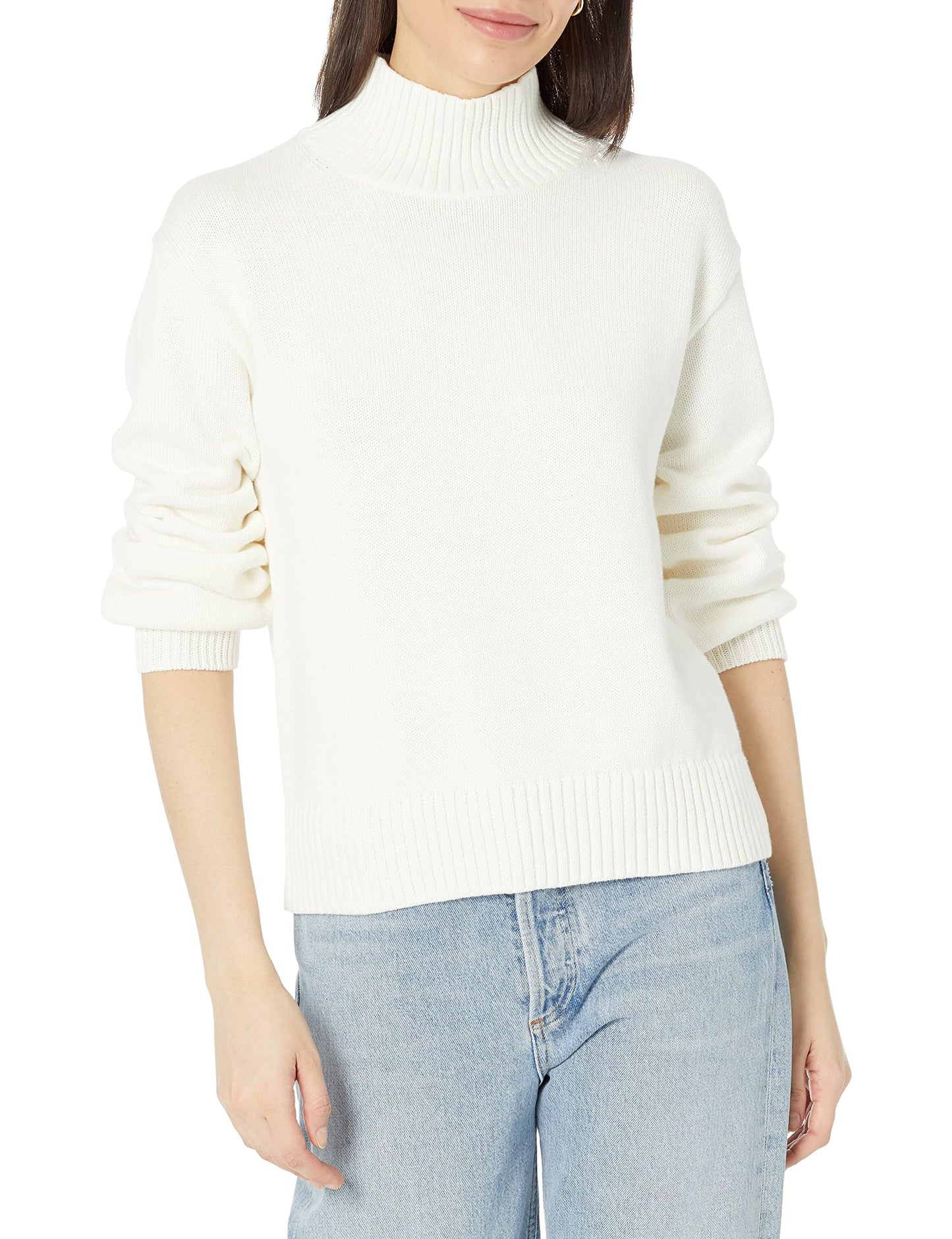 Women's Cotton Funnel-Neck Sweater (Available in Plus Size)