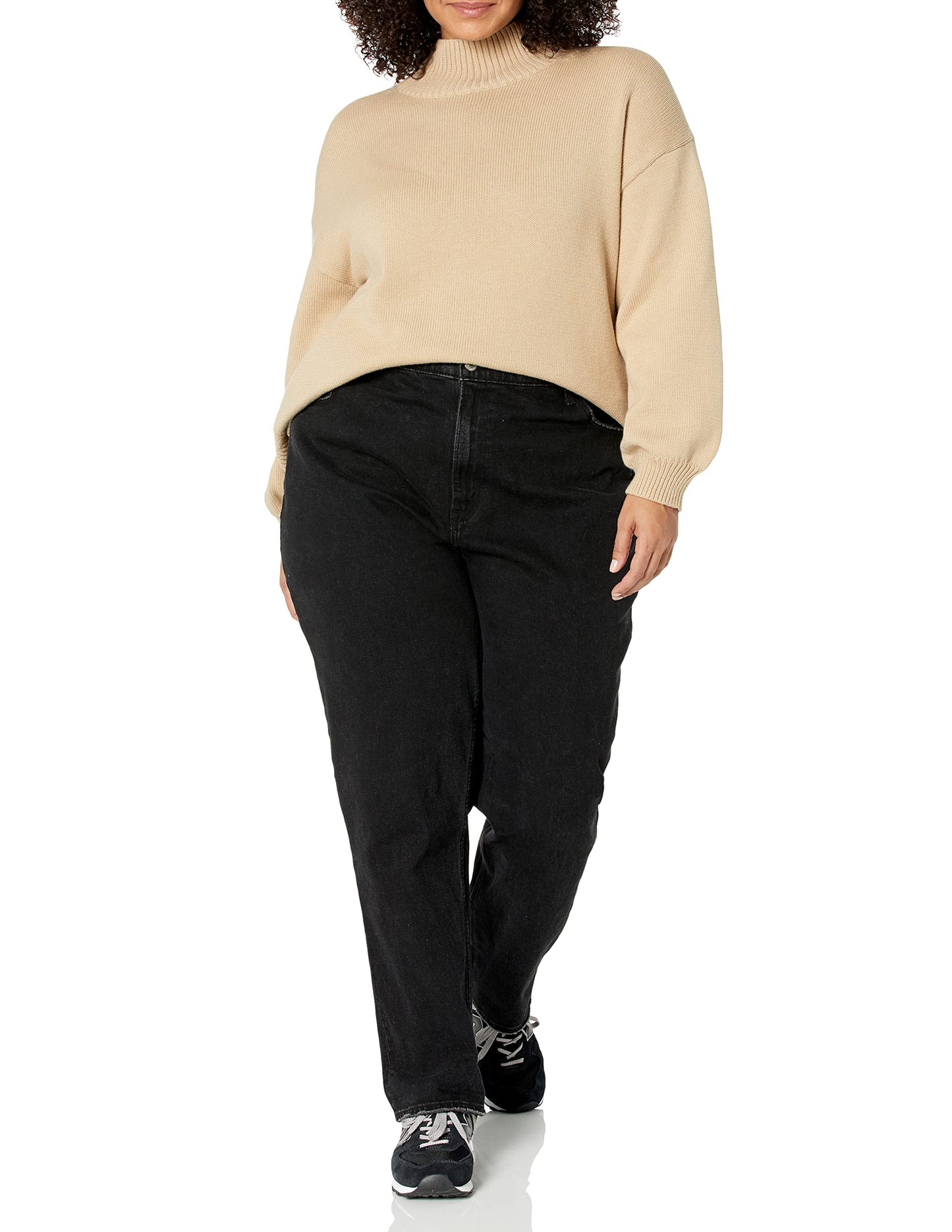 Women's Cotton Funnel-Neck Sweater (Available in Plus Size)