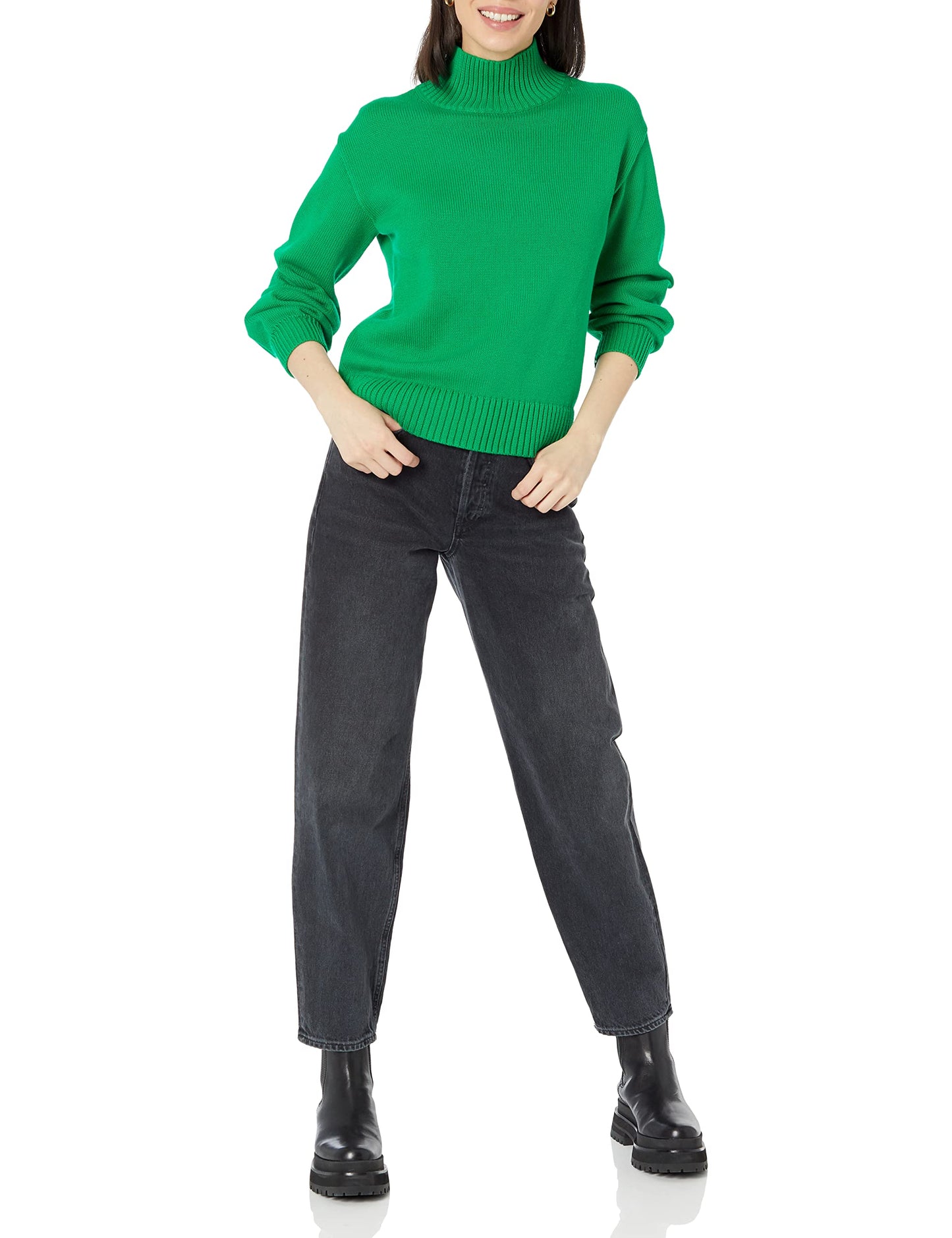 Women's Cotton Funnel-Neck Sweater (Available in Plus Size)