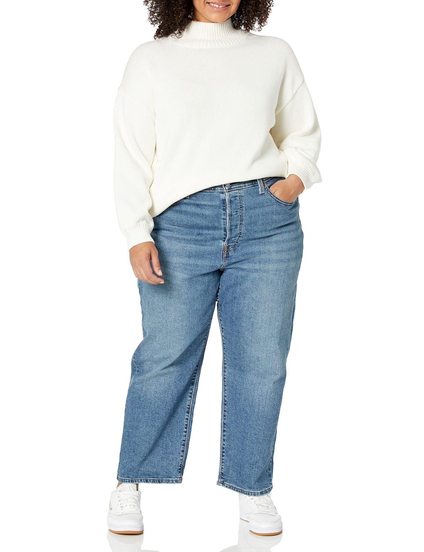 Women's Cotton Funnel-Neck Sweater (Available in Plus Size)