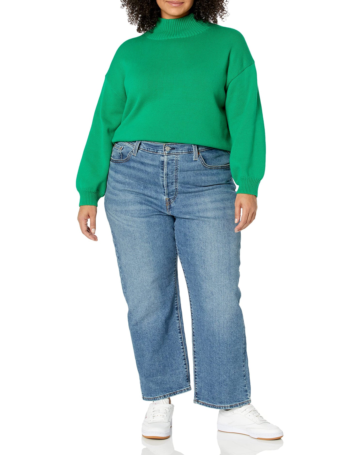 Women's Cotton Funnel-Neck Sweater (Available in Plus Size)