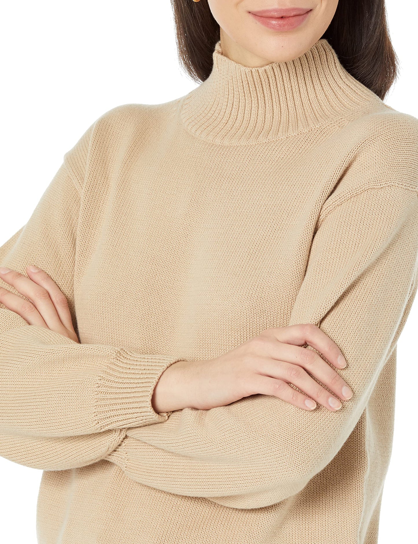 Women's Cotton Funnel-Neck Sweater (Available in Plus Size)