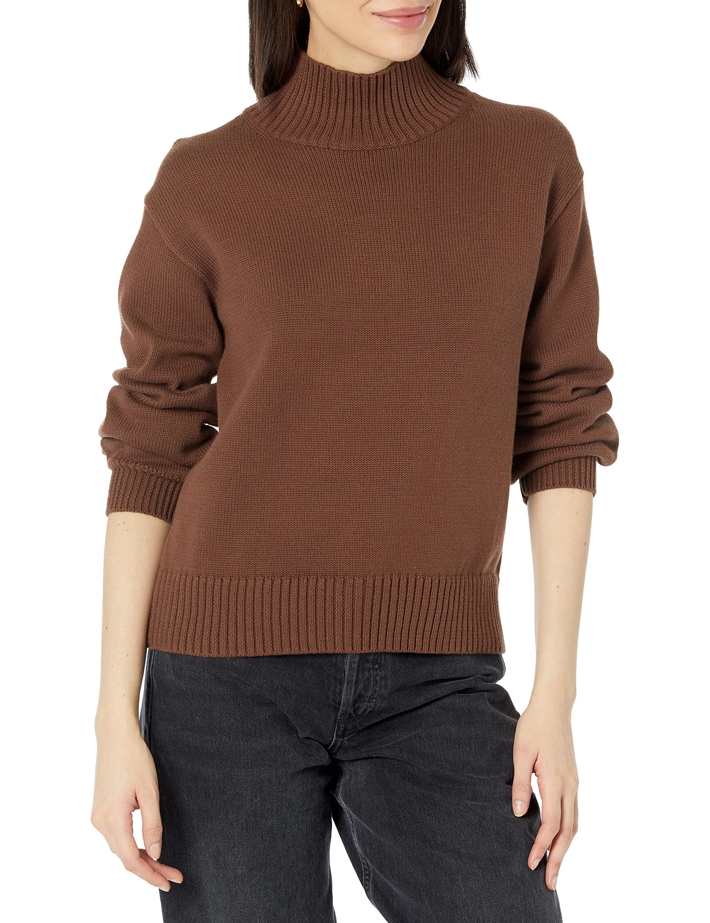 Women's Cotton Funnel-Neck Sweater (Available in Plus Size)