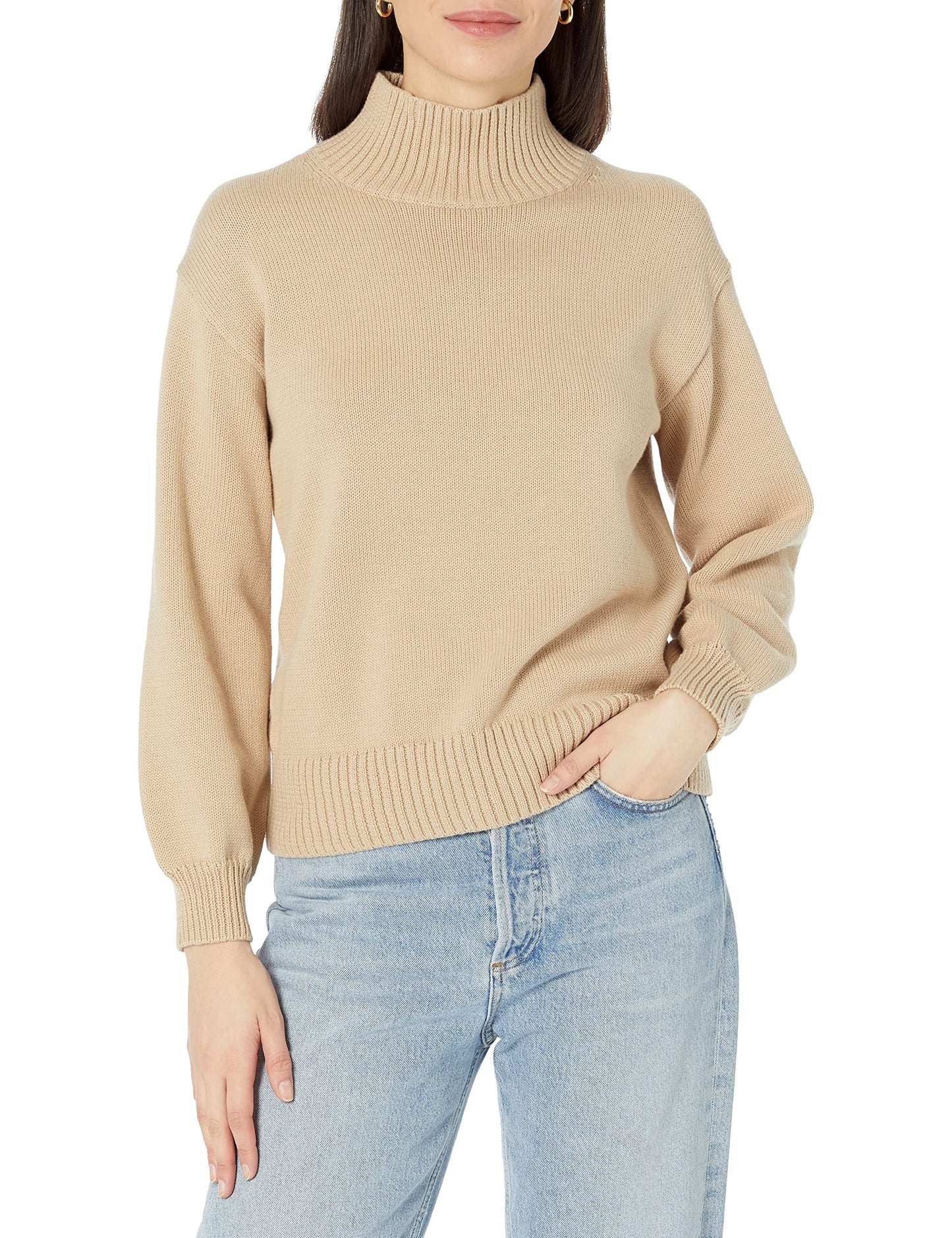 Women's Cotton Funnel-Neck Sweater (Available in Plus Size)