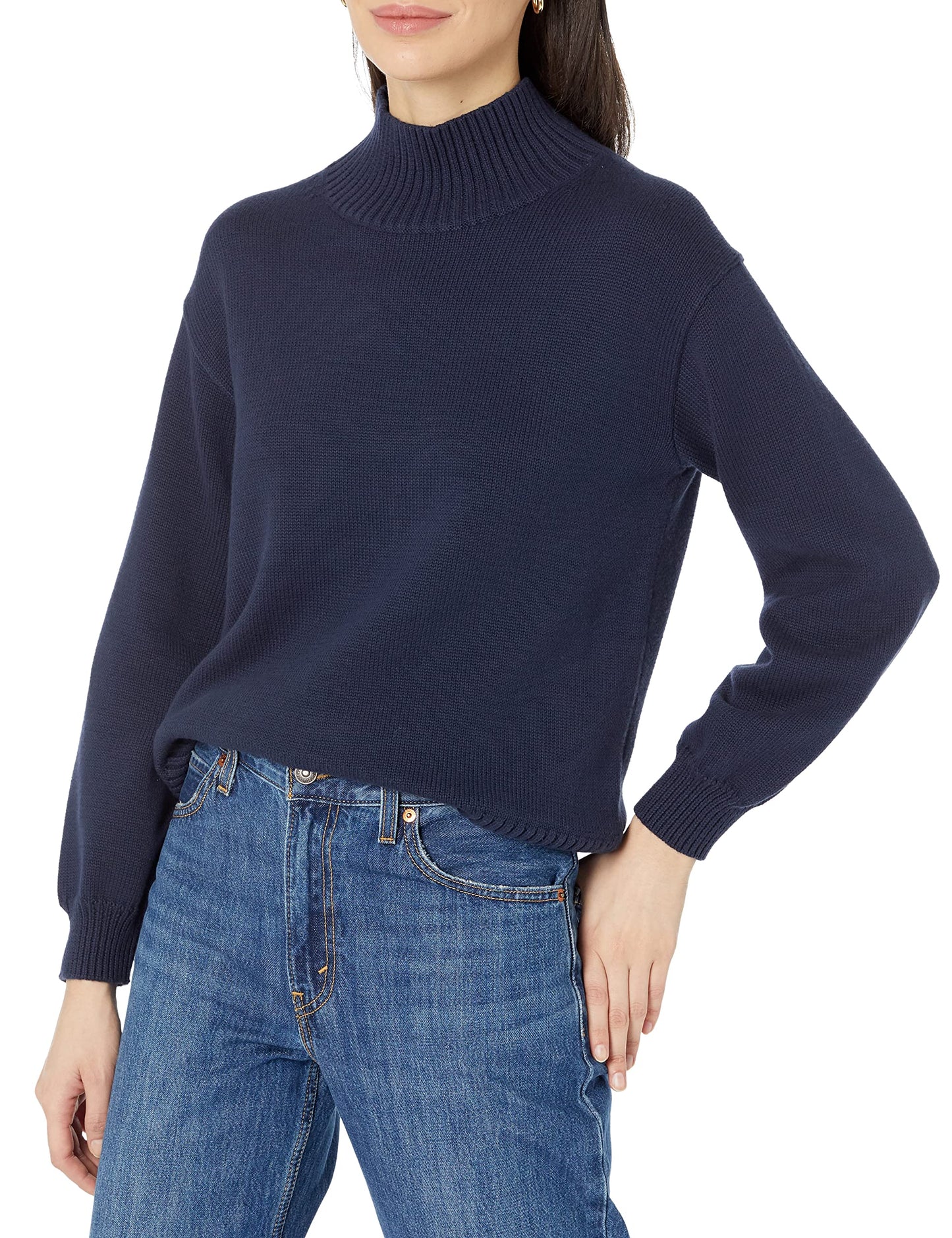 Women's Cotton Funnel-Neck Sweater (Available in Plus Size)