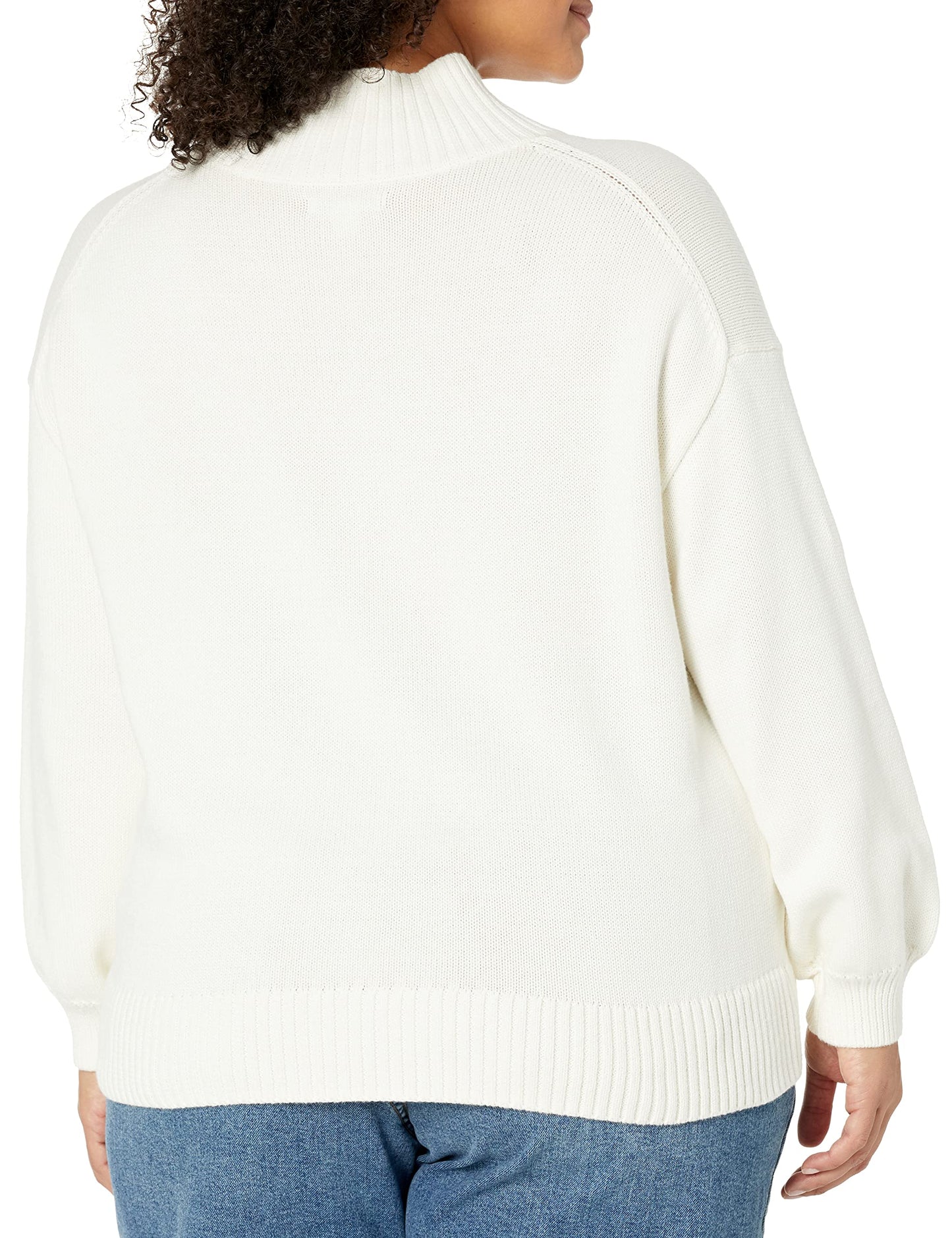 Women's Cotton Funnel-Neck Sweater (Available in Plus Size)