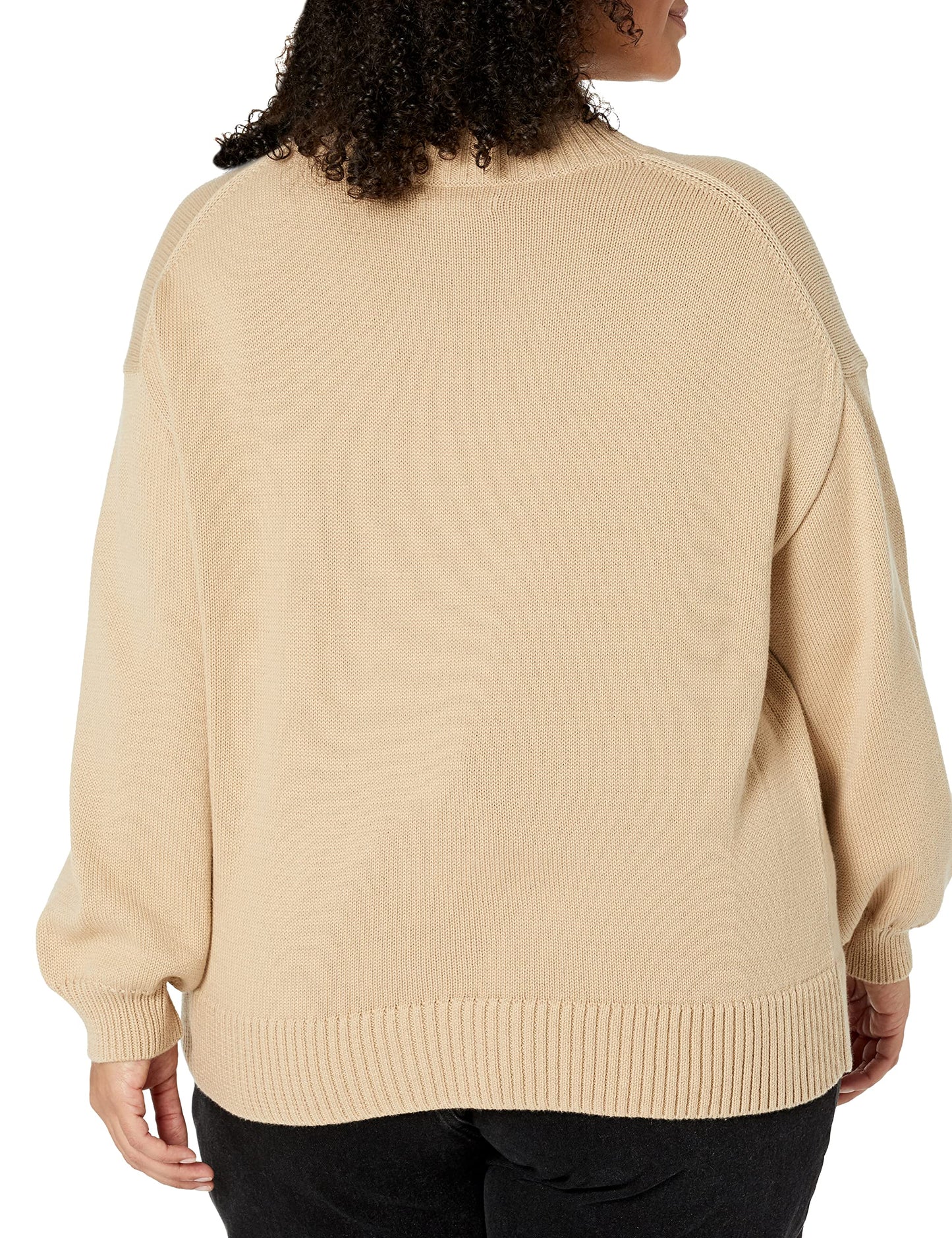 Women's Cotton Funnel-Neck Sweater (Available in Plus Size)