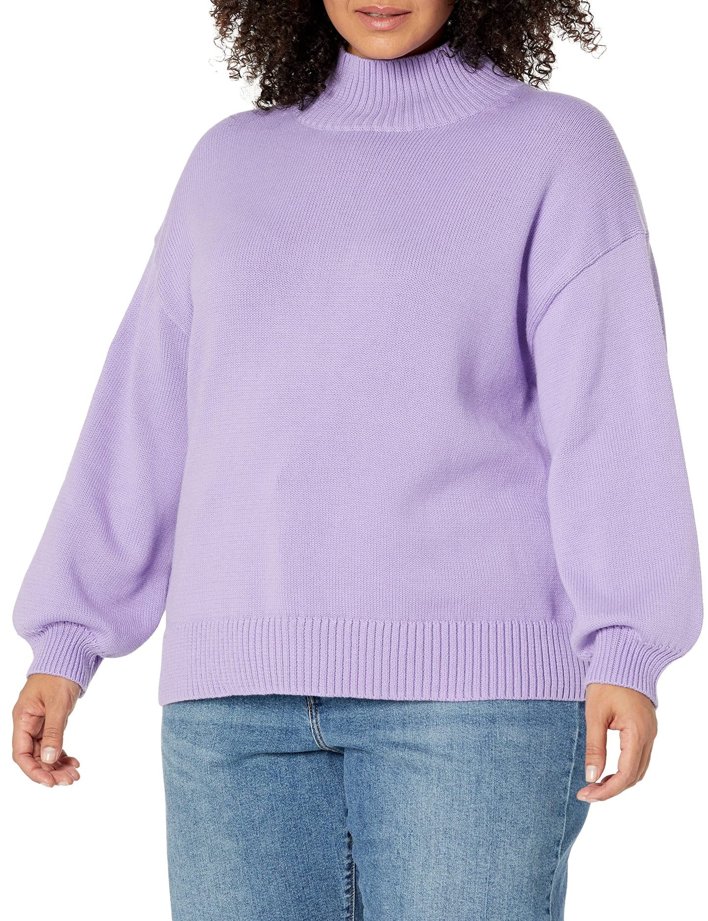 Women's Cotton Funnel-Neck Sweater (Available in Plus Size)