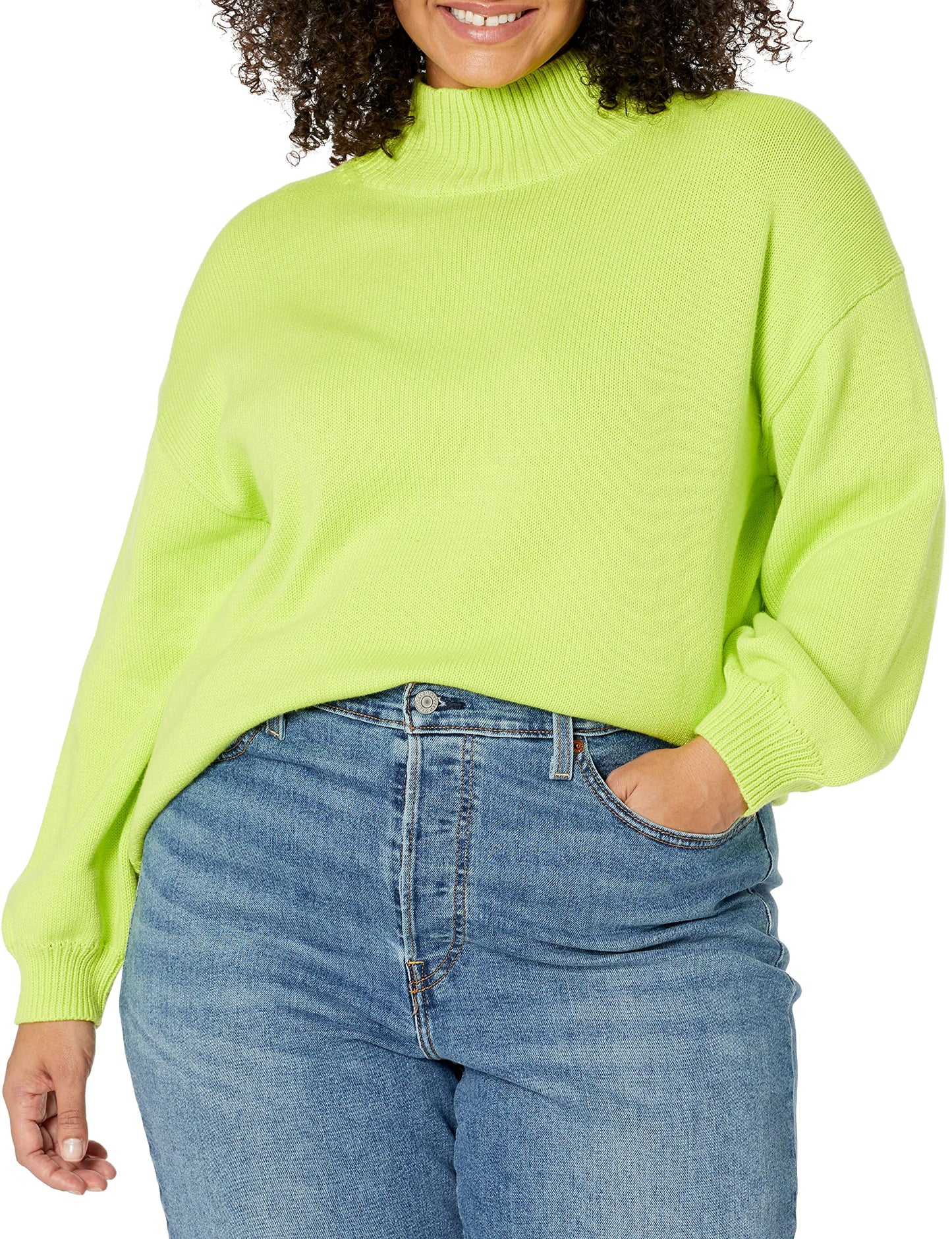 Women's Cotton Funnel-Neck Sweater (Available in Plus Size)