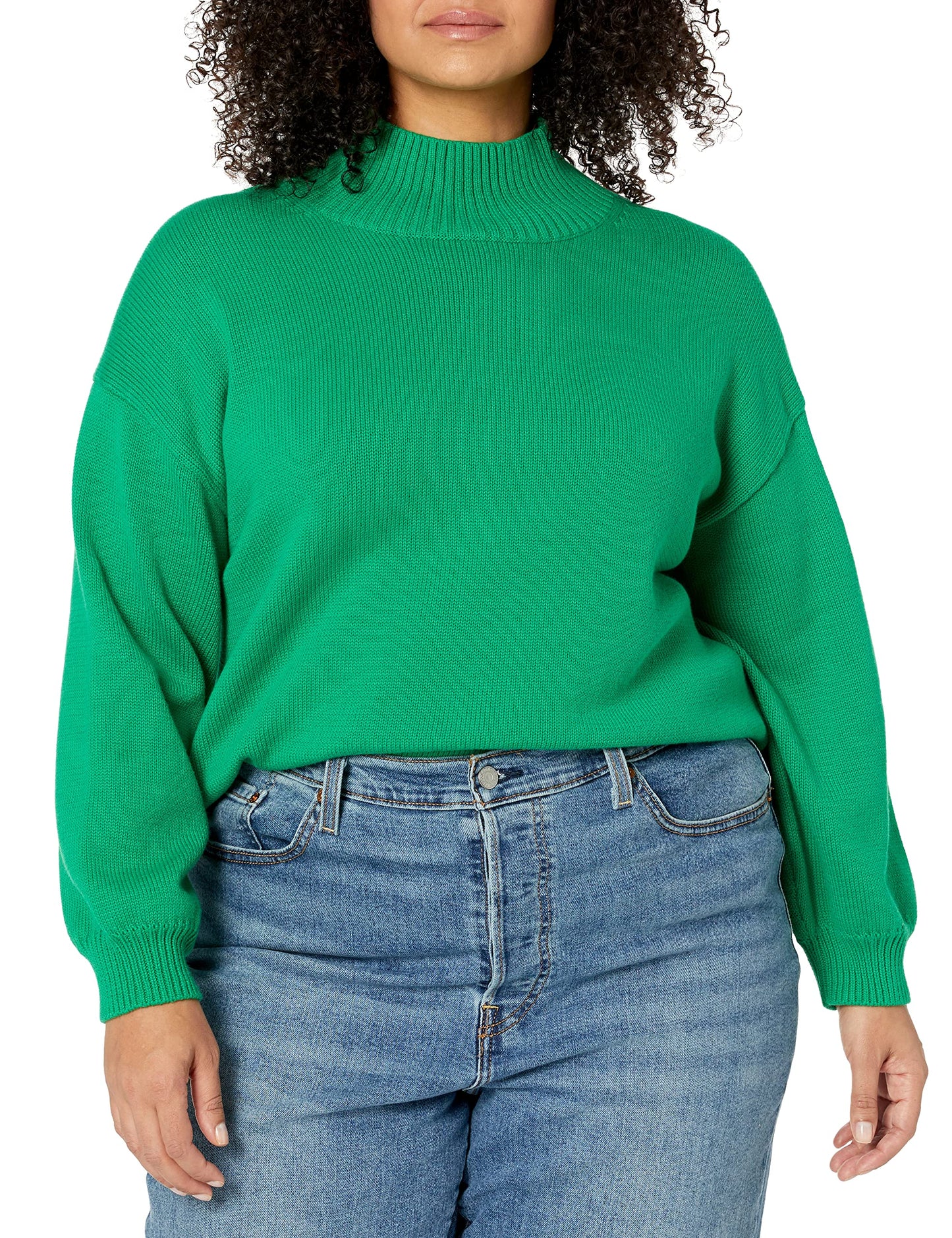 Women's Cotton Funnel-Neck Sweater (Available in Plus Size)