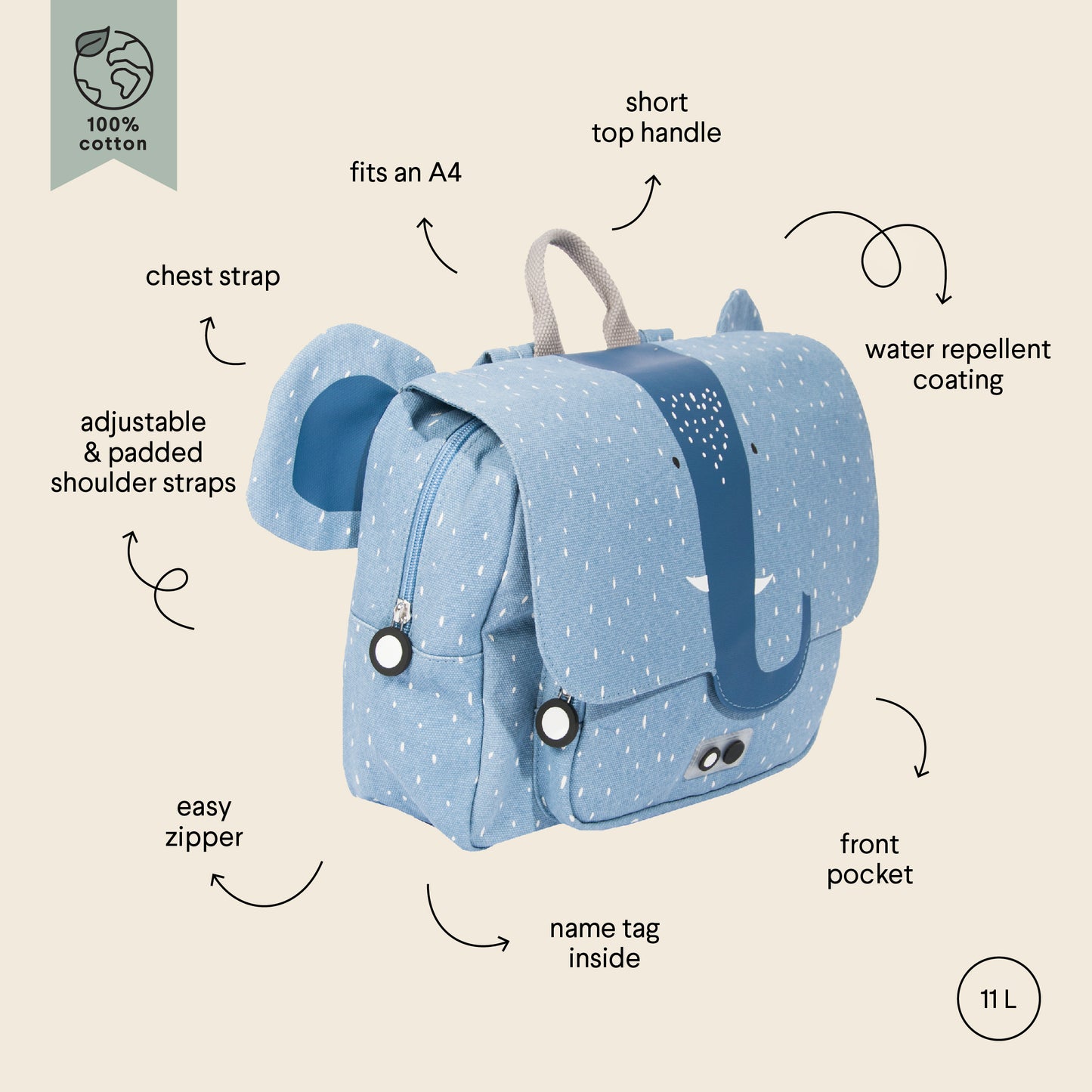 School Bag - Mrs Elephant