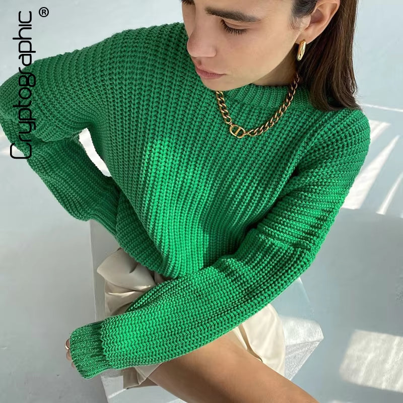 Autumn Winter Knitted Jersey Sweaters for Women Fashion Long Sleeve Pullover Sweater Oversized Christmas Clothes