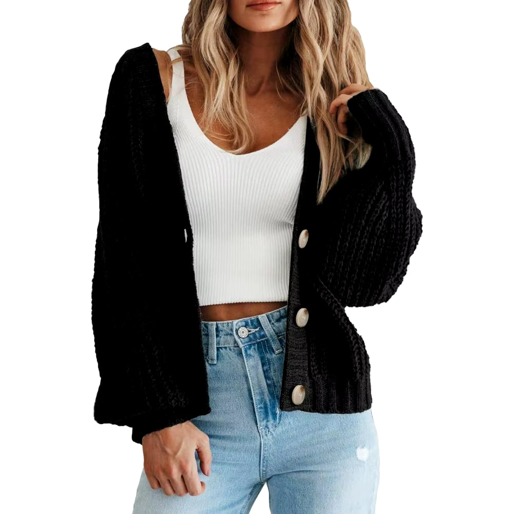 Women Cardigan Sweater Women Casual Cardigan Stylish Women'S Chunky Knit Cardigan Fall/Winter Open Front Sweater with for Modern